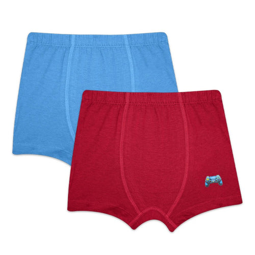 Turbo Trunk - Boys Cotton Classic Trunk Inner Elastic Waistband _Pack of 2