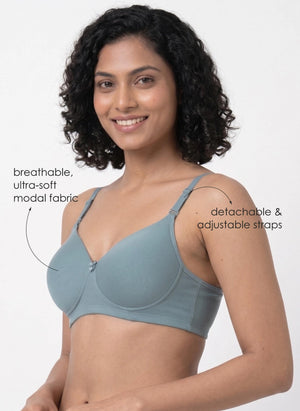Mellow Pad - Ultrasoft Modal Full Coverage Light Padding Bra For a Seamless Look
