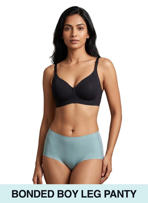 Boy Leg Bond -Bonded free-cut leg openings with a cotton-lined gusset and a seamless look with no visible panty lines _ Pack of 1