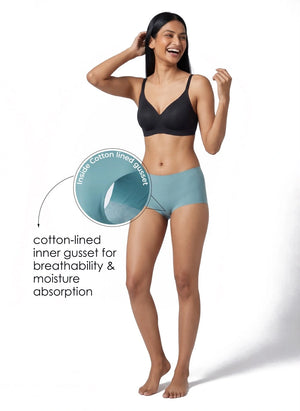Boy Leg Bond -Bonded free-cut leg openings with a cotton-lined gusset and a seamless look with no visible panty lines _ Pack of 1