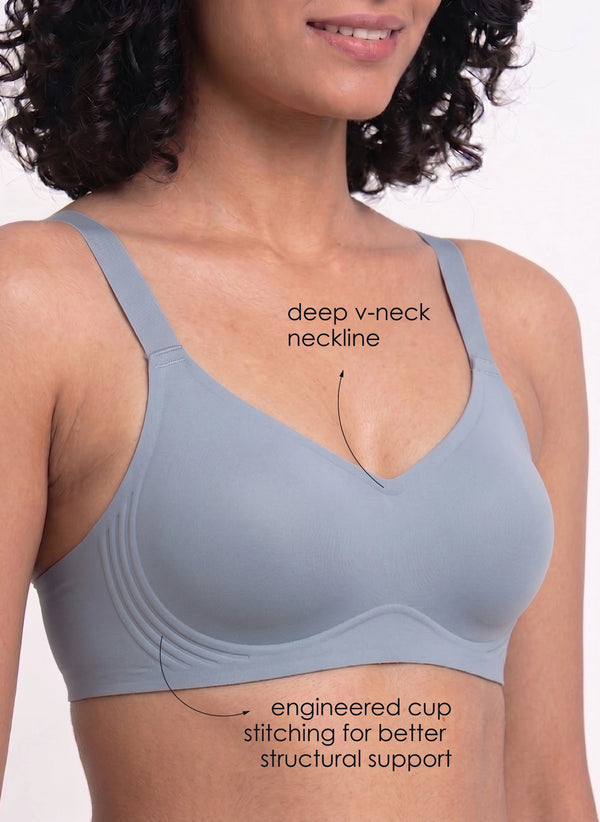 BL BN B 62 - Full Coverage Seamless Removable Medium Padded Cups, Non-Wired Bonded Bra