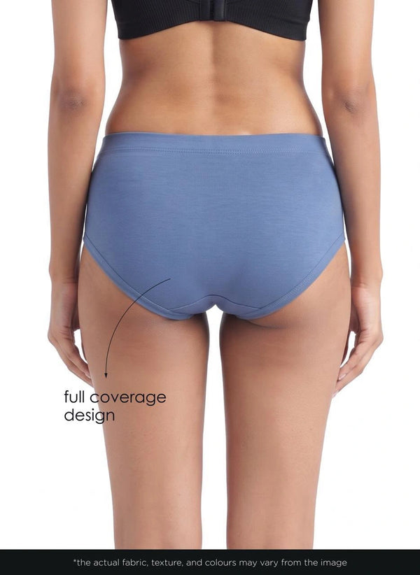 Smoothie Panty - Full coverage with Mid-Rise fit, Inner elastic waistband, and elastic-free leg openings.