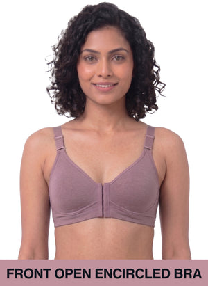 Ease Open Bra - Full Coverage Seamless Non-Padded with Nipple Concealer & Front Open Bra