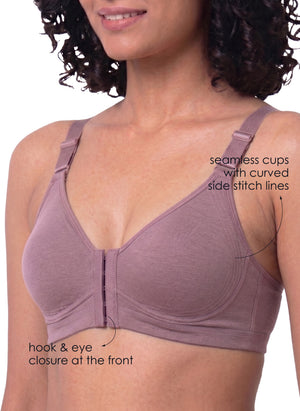 Ease Open Bra - Full Coverage Seamless Non-Padded with Nipple Concealer & Front Open Bra