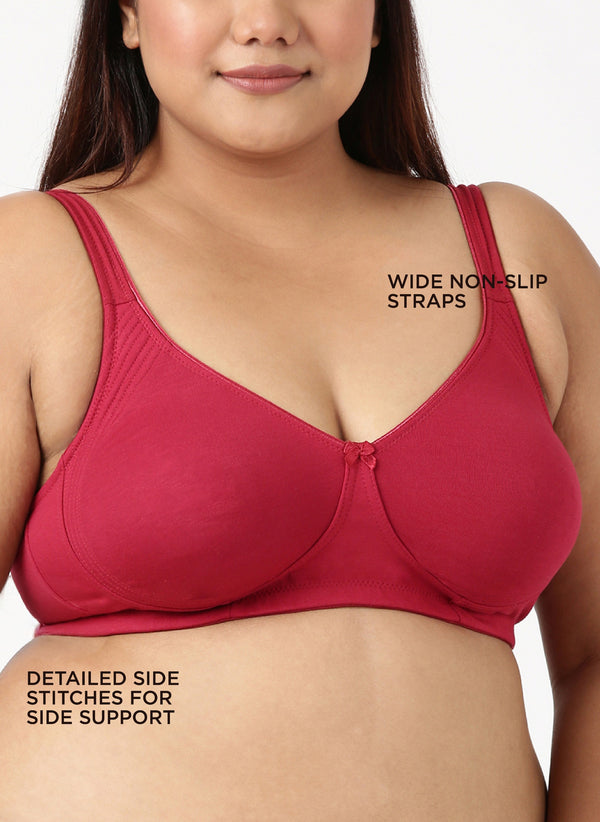 Curvy Lift - Wire-Free Support Bra with Full Coverage, Nipple Concealer, Side Support & Cushioned Straps