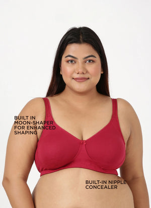 Curvy Lift - Wire-Free Support Bra with Full Coverage, Nipple Concealer, Side Support & Cushioned Straps
