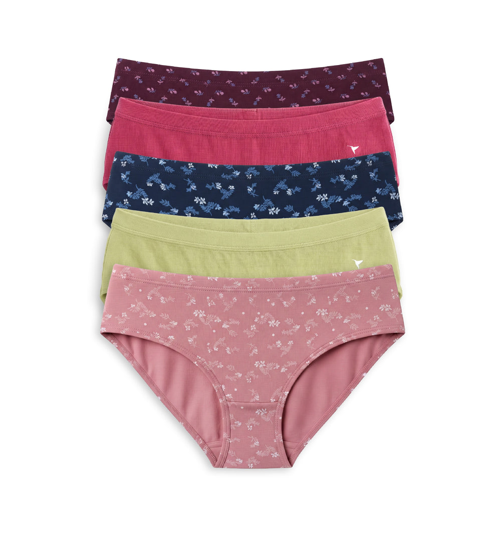Lotus Combo Panties - Cotton Stretch Comfort Pack Of 5