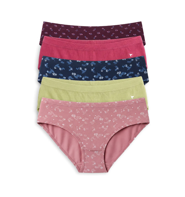 Lotus Combo Panties - Cotton Stretch Comfort Pack Of 5