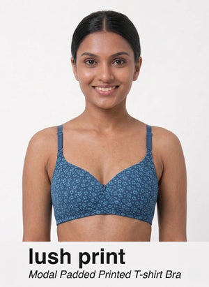 Lush Print Pad - Ultra Soft Modal Medium Padded Printed Bra