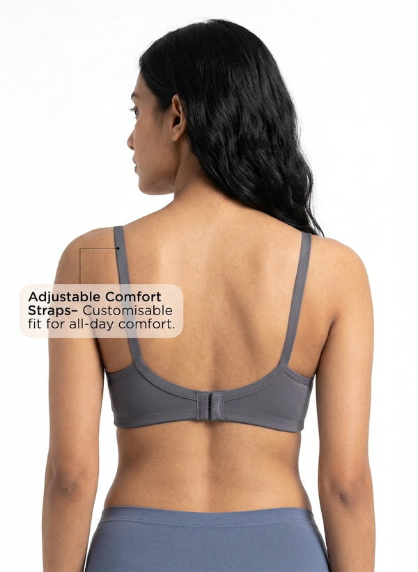 Invisi Bra - A Comfort-Focused Bra with Stitch-Free Cup Construction, a Soft Underband and Full Coverage for Everyday Support