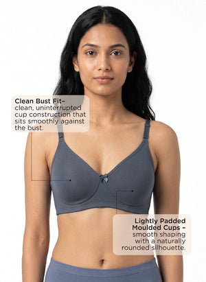 Invisi Bra - A Comfort-Focused Bra with Stitch-Free Cup Construction, a Soft Underband and Full Coverage for Everyday Support