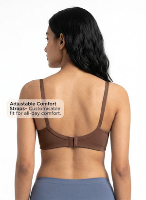 Invisi Bra - A Comfort-Focused Bra with Stitch-Free Cup Construction, a Soft Underband and Full Coverage for Everyday Support