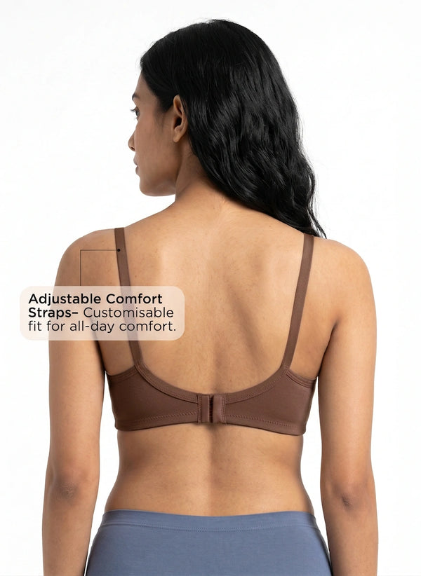 Invisi Bra - A Comfort-Focused Bra with Stitch-Free Cup Construction, a Soft Underband and Full Coverage for Everyday Support