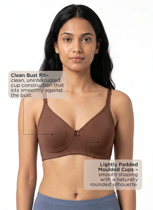 Invisi Bra - A Comfort-Focused Bra with Stitch-Free Cup Construction, a Soft Underband and Full Coverage for Everyday Support