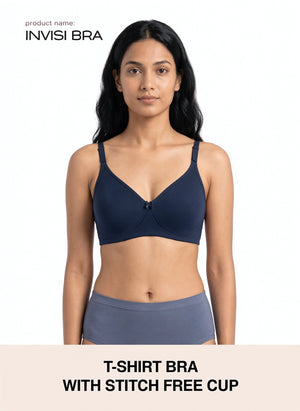 Invisi Bra - A Comfort-Focused Bra with Stitch-Free Cup Construction, a Soft Underband and Full Coverage for Everyday Support