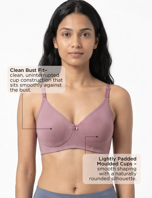 Invisi Bra - A Comfort-Focused Bra with Stitch-Free Cup Construction, a Soft Underband and Full Coverage for Everyday Support