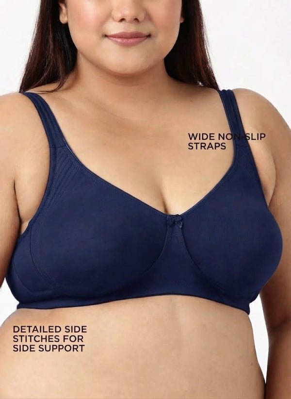 Curvy Lift - Wire-Free Support Bra with Full Coverage, Nipple Concealer, Side Support & Cushioned Straps