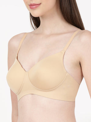 Aura Pad - Bonded, medium-padded seamless bra with gentle lift and side support