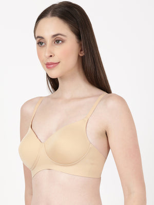 Aura Pad - Bonded, medium-padded seamless bra with gentle lift and side support