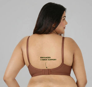 Plus Size Bra - Plus Size Support Bra with Seamed Cups for Heavy-Busted Women
