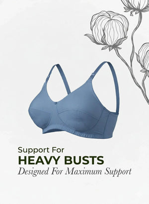 Plus Size Bra - Plus Size Support Bra with Seamed Cups for Heavy-Busted Women