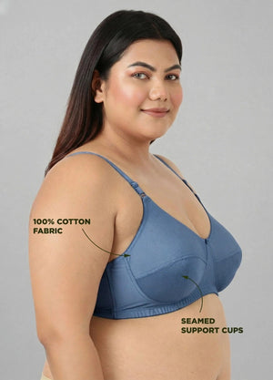 Plus Size Bra - Plus Size Support Bra with Seamed Cups for Heavy-Busted Women
