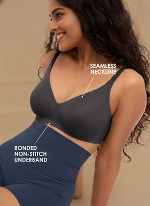 Glossy Pad - Bonded, Seamless Full Coverage Bra With Removable Pads For Support And Invisible Look