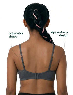 Glowing Bra - Soft Cotton Double Layered Stretchable Seamless Non-Padded Elasticated Bottom Band