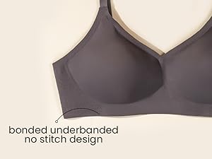 Glossy Pad - Seamless Bonded Full Coverage Bra With Removable Pads For Support And Invisible Look