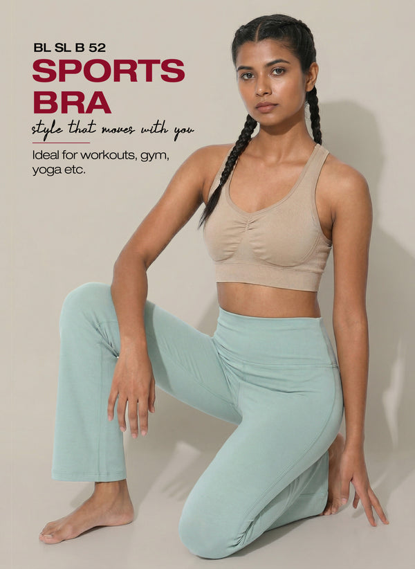 BL SL B 52 -Seamless stretchable fabric with a broad underband for support and a no-slip racerback design