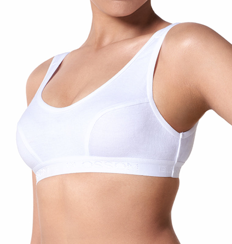 Blossom Sports Bra Full coverage and comes with diagonal cut cups - Skin