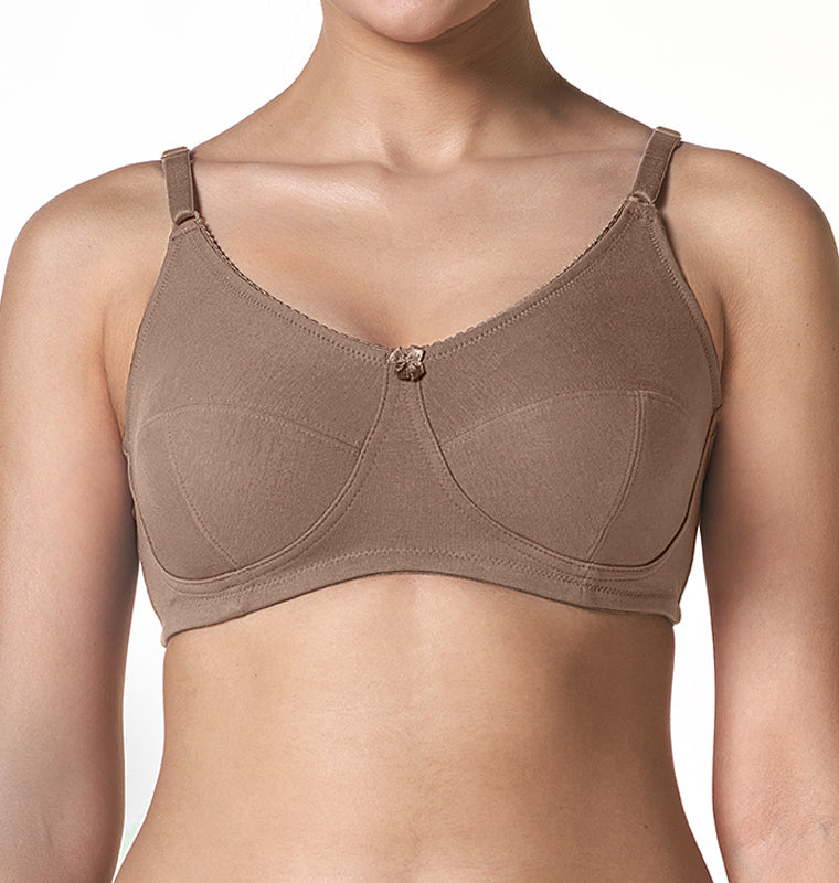 BLOSSOM Women's Seamed, Double Layered Full Coverage, Non Wired Non Padded,  100% Cotton, Dropdown Cup, Back Closure, Maternity Bra [ Mercy SSU, 34 B