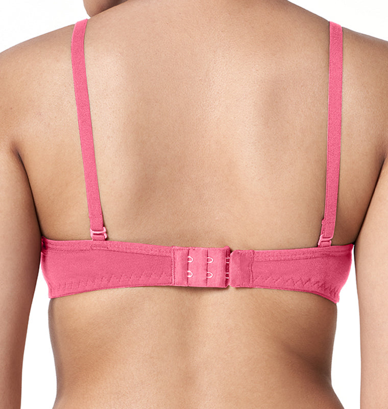 blossom-t-shirt bra-super pink3-knitted-everyday bra