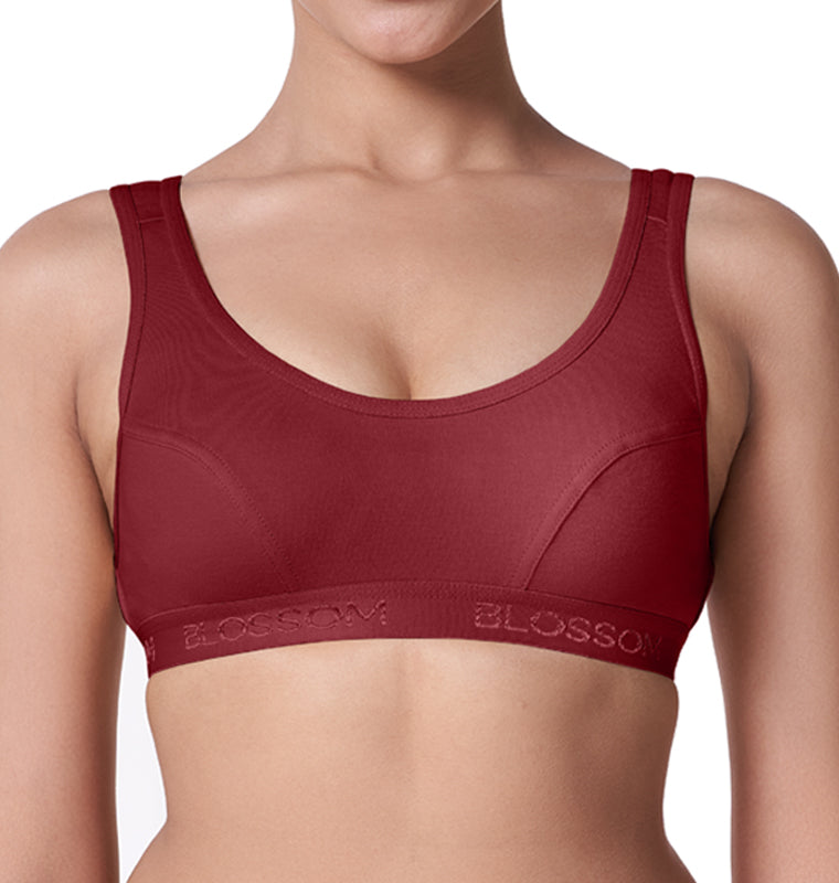 blossom-sporty bra-maroon1-Sports collection-utility based bra