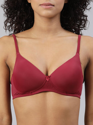 blossom-featherlite bra-maroon2-lightly padded-padded