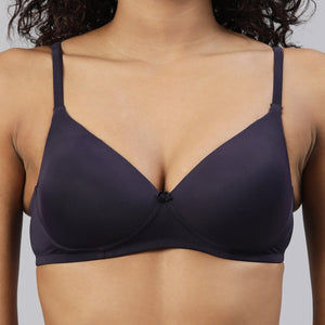 blossom-featherlite bra-navy blue1-lightly padded-padded