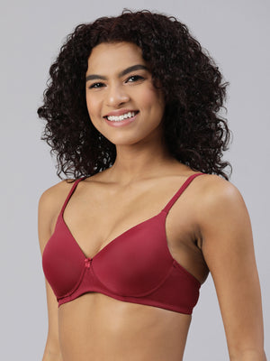 blossom-featherlite bra-maroon3-lightly padded-padded