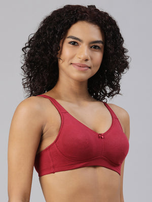 blossom-wrap around-red wine4-plus size bra