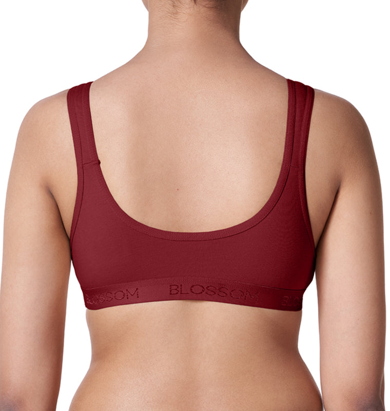 blossom-sporty bra-maroon3-Sports collection-utility based bra