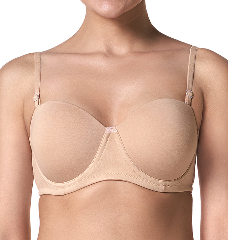 blossom-strapless bra-skin1-medium padded(demi-cup)-padded