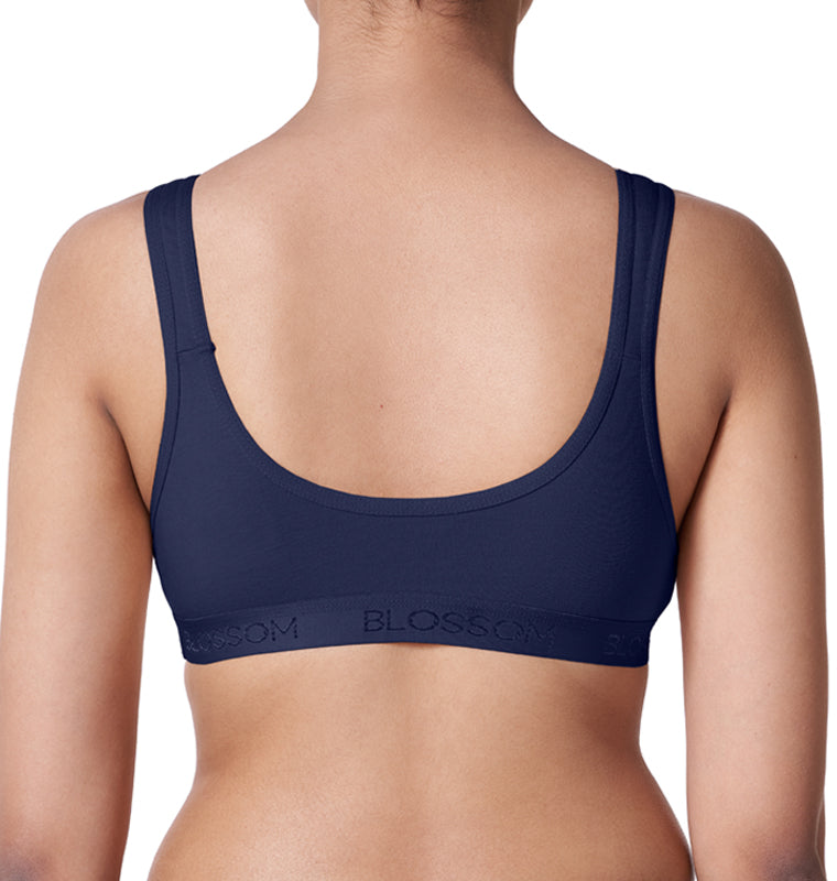 Handful Double Down Women's Medium Impact Sports Bra, Removable Pad  Inserts, Wire Free, Cross Back, Strappy Yoga Bra, Blossom, X-Small at   Women's Clothing store
