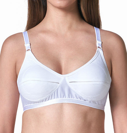 blossom-well support bra-white1-Woven cotton-support bra