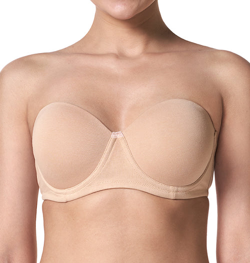 blossom-strapless bra-skin4-medium padded(demi-cup)-padded