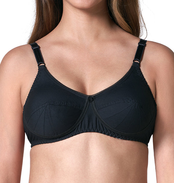 blossom-saree bra-black1-woven cotton-everyday