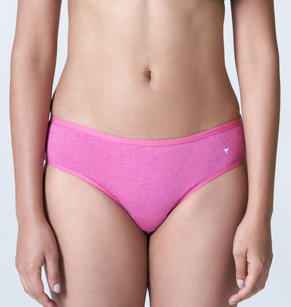 Buy_Blossom_cotton-Poly Blend_Panty_Hipster_mid rise_Folded Elastic edges_full coverage_  Melange fabric_assorted Panty_3Pack