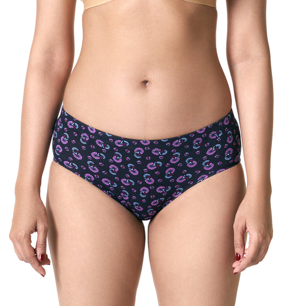Buy_Blossom_cotton_Panty_Hipster_mid rise_Inner Elastic_full coverage_printed_ dark assorted Panty_3Pack