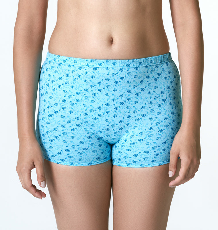 Buy_Blossom_full coverage_cotton_Panty_Boy short_mid rise_concealed Elastic waistbands_printed_assorted Panty_3Pack