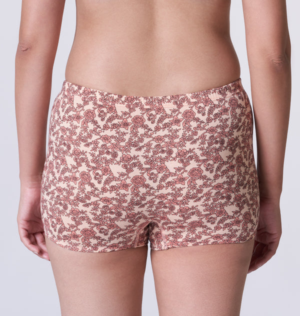 Buy_Blossom_full coverage_cotton_Panty_Boy short_mid rise_concealed Elastic waistbands_printed_assorted Panty_3Pack