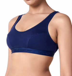 Buy_Blossom_seemed_cups_pull_on_style_bra_sporty_bra_Navy-Blue