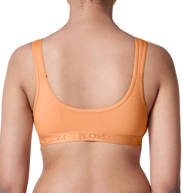 Buy_Blossom_seemed_cups_pull_on_style_bra_sporty_bra_Peach